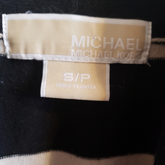 Michael Kors Sleeveless Sweater Neck Wrap Beige Black Luxury Woman Small - Picture 10 of 12